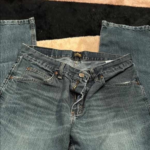 Lee Blue Straight Denim Jeans - Picture 3 of 5